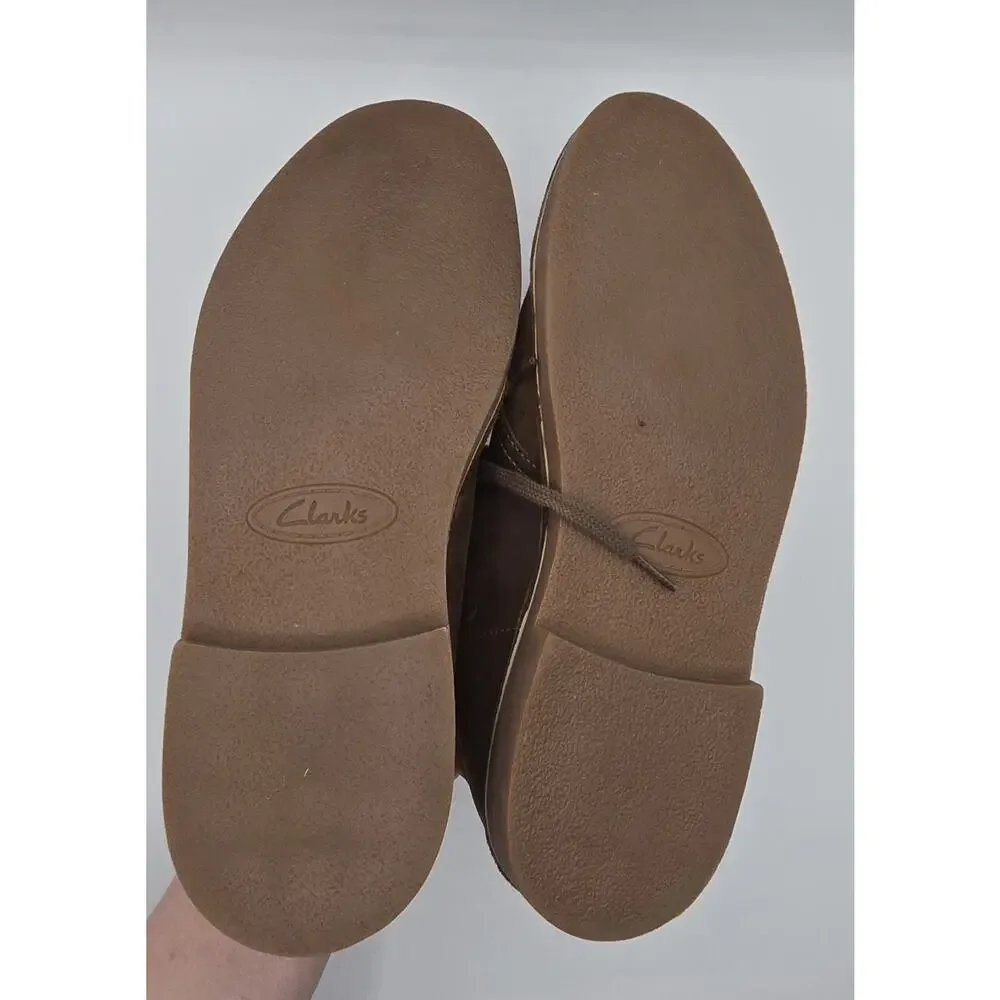 Clarks Mens Bushacre 2 Chukka Boots Beeswax Brown Leather Desert 9.5M